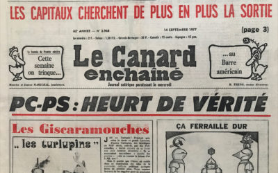 N° 2968 du Canard Enchaîné –  14 Septembre 1977