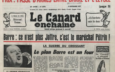 N° 2976 du Canard Enchaîné –  9 Novembre 1977