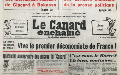 N° 2979 du Canard Enchaîné –  30 Novembre 1977