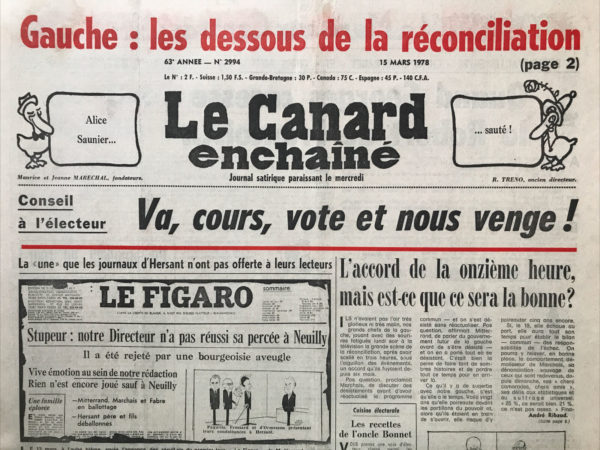N° 2994 du Canard Enchaîné -  15 Mars 1978