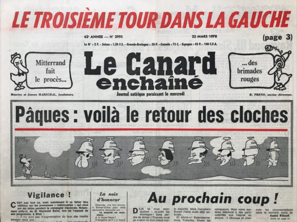 N° 2995 du Canard Enchaîné -  22 Mars 1978