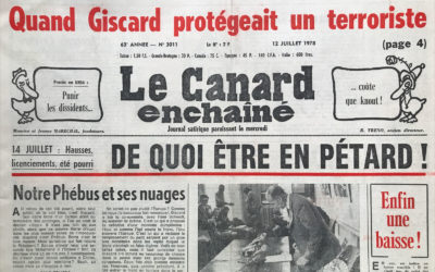 N° 3011 du Canard Enchaîné –  12 Juillet 1978