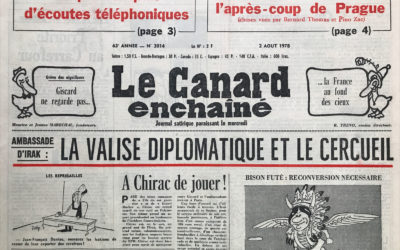 N° 3014 du Canard Enchaîné –  2 Août 1978