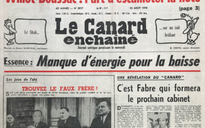 N° 3017 du Canard Enchaîné –  23 Août 1978