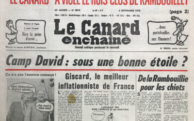 N° 3019 du Canard Enchaîné –  6 Septembre 1978