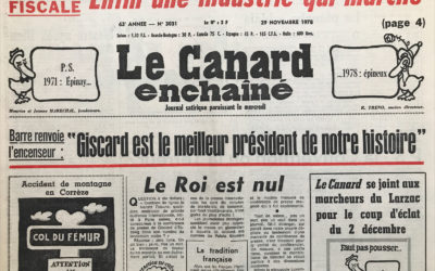 N° 3031 du Canard Enchaîné – 29 Novembre 1978