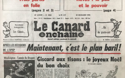 N° 3034 du Canard Enchaîné – 20 Décembre 1978