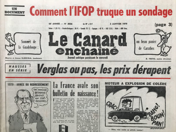 N° 3036 du Canard Enchaîné -  3 Janvier 1979