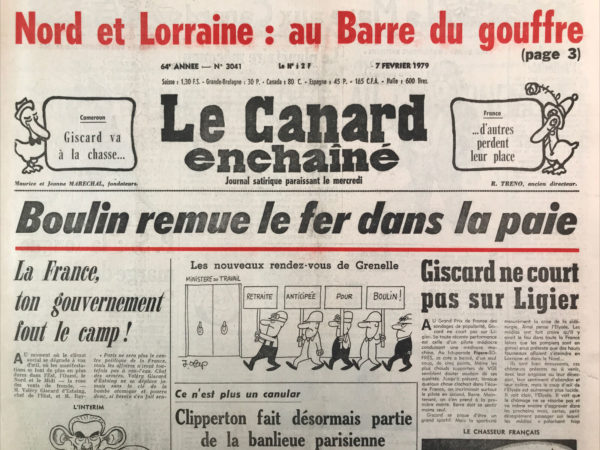 N° 3041 du Canard Enchaîné -  7 Février 1979