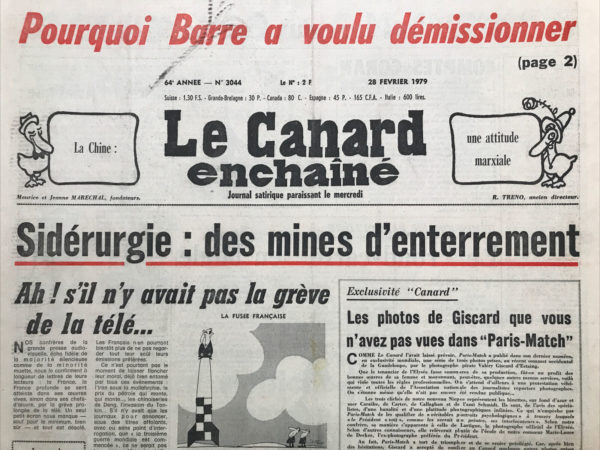 N° 3044 du Canard Enchaîné -  28 Février 1979