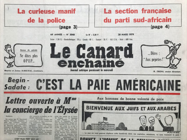 N° 3048 du Canard Enchaîné -  28 Mars 1979