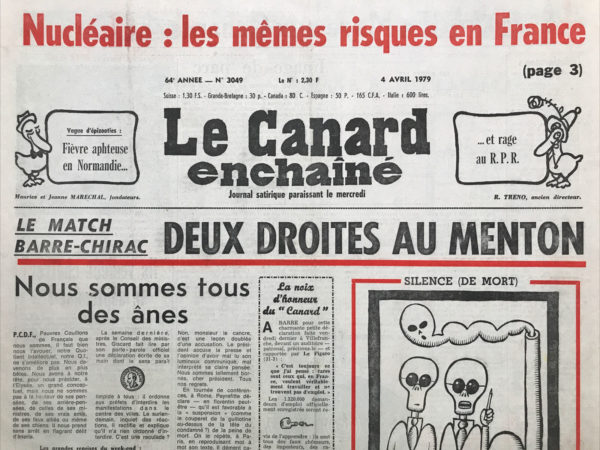 N° 3049 du Canard Enchaîné -  4 Avril 1979