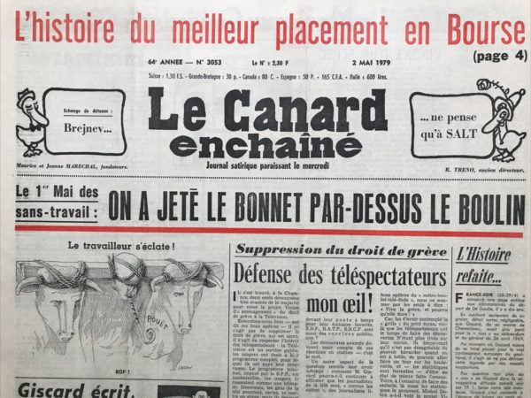 N° 3053 du Canard Enchaîné -  2 Mai 1979