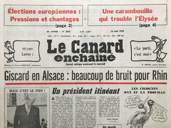 N° 3055 du Canard Enchaîné -  16 Mai 1979