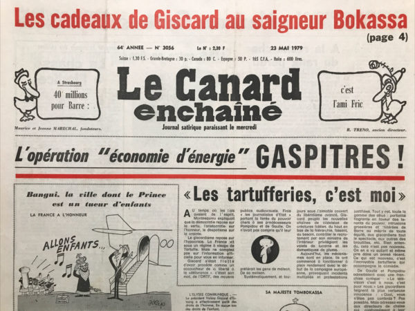 N° 3056 du Canard Enchaîné -  23 Mai 1979