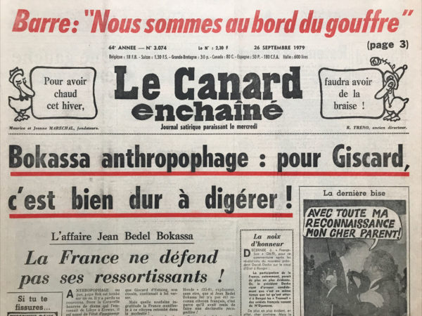 N° 3074 du Canard Enchaîné -  26 Septembre 1979