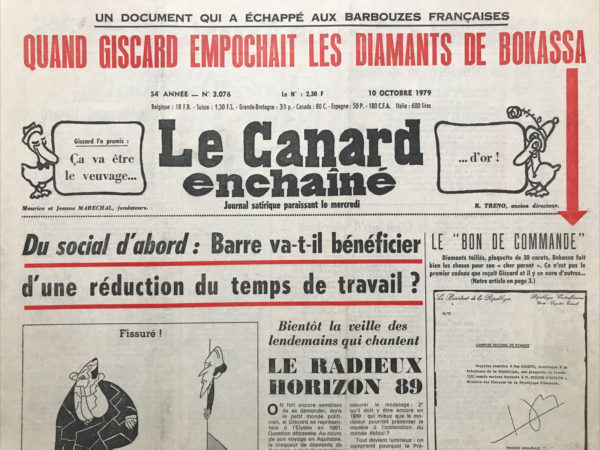 N° 3076 du Canard Enchaîné -  10 Octobre 1979