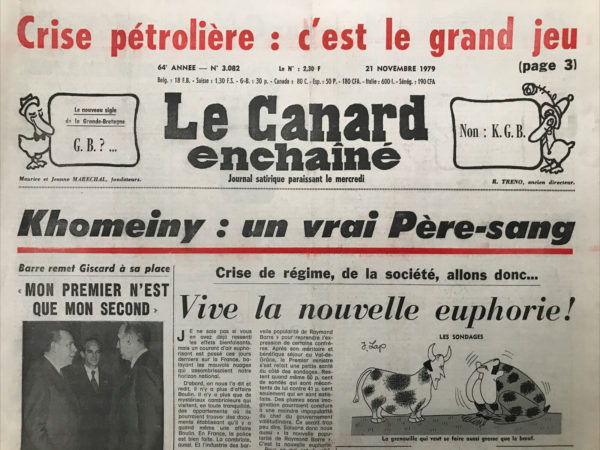 N° 3082 du Canard Enchaîné -  21 Novembre 1979
