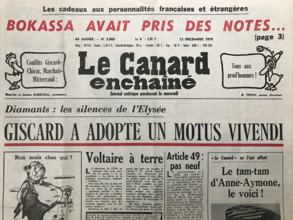 N° 3085 du Canard Enchaîné -  12 Décembre 1979