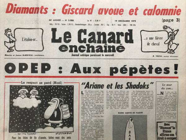 N° 3086 du Canard Enchaîné -  19 Décembre 1979