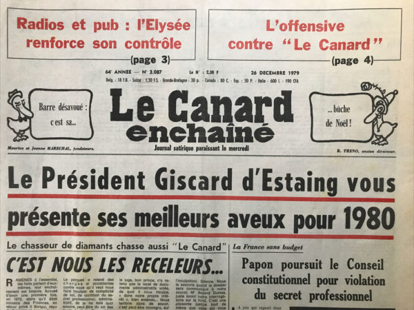 N° 3087 du Canard Enchaîné -  26 Décembre 1979