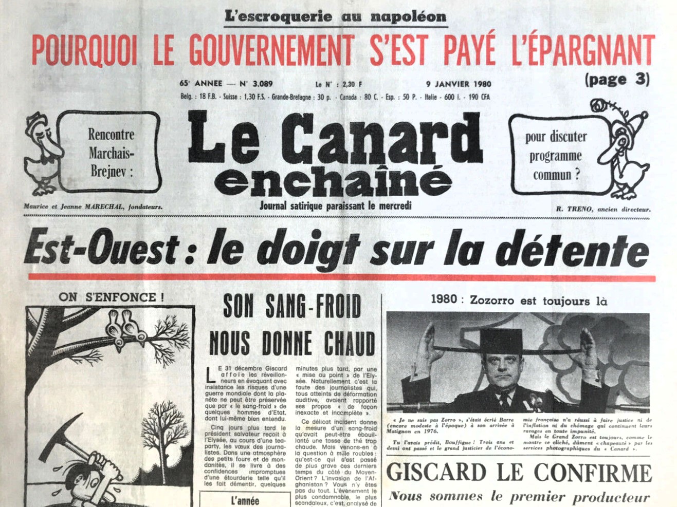 Couac ! | Acheter un Canard | Vente d'Anciens Journaux du Canard Enchaîné. Des Journaux Satiriques de Collection, Historiques & Authentiques de 1916 à 2005 ! | 3089 1