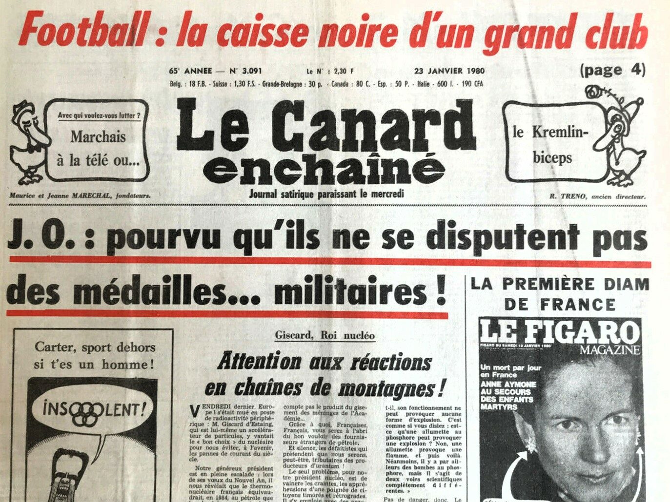 Couac ! | Acheter un Canard | Vente d'Anciens Journaux du Canard Enchaîné. Des Journaux Satiriques de Collection, Historiques & Authentiques de 1916 à 2005 ! | 3091 1 e1772017950941