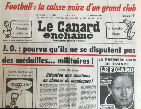 N° 3091 du Canard Enchaîné -  23 Janvier 1980