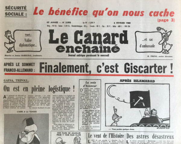 N° 3093 du Canard Enchaîné -  6 Février 1980