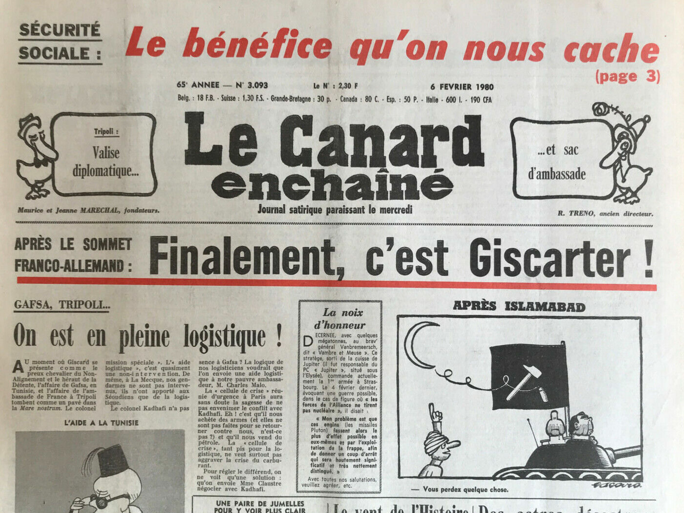 Couac ! | Acheter un Canard | Vente d'Anciens Journaux du Canard Enchaîné. Des Journaux Satiriques de Collection, Historiques & Authentiques de 1916 à 2005 ! | 3093 e1772018072477