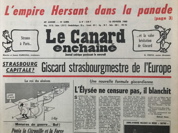 N° 3094 du Canard Enchaîné -  13 Février 1980