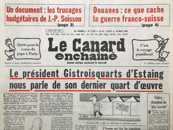 N° 3107 du Canard Enchaîné -  14 Mai 1980