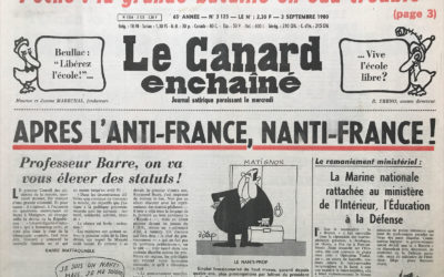 N° 3123 du Canard Enchaîné – 3 Septembre 1980
