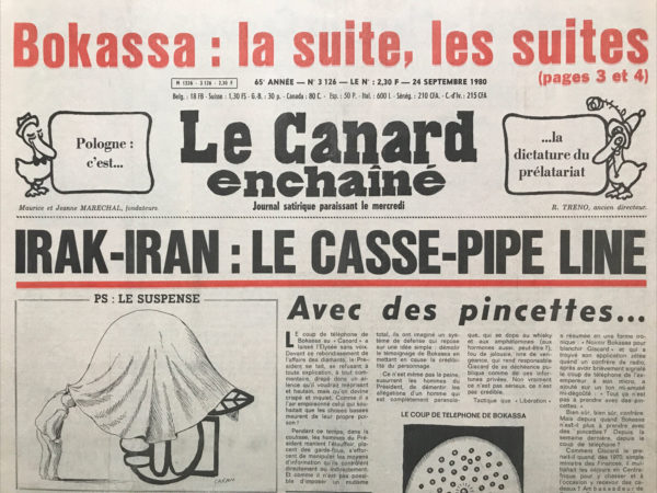 N° 3126 du Canard Enchaîné -  24 Septembre 1980