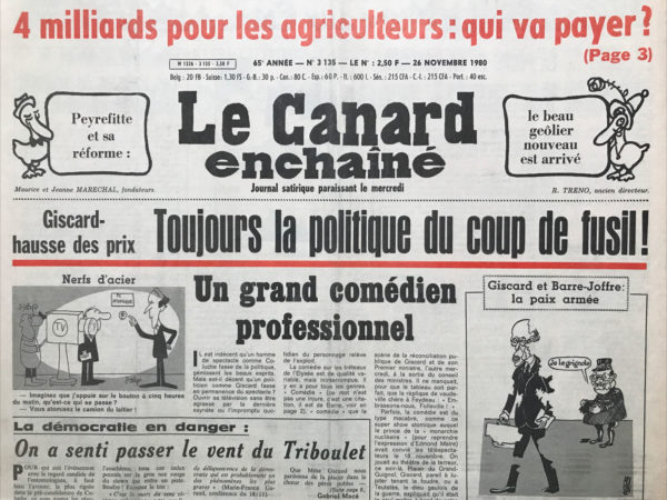 N° 3135 du Canard Enchaîné -  26 Novembre 1980