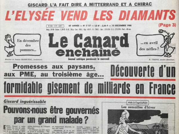N° 3137 du Canard Enchaîné -  10 Décembre 1980