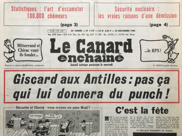 N° 3139 du Canard Enchaîné -  24 Décembre 1980