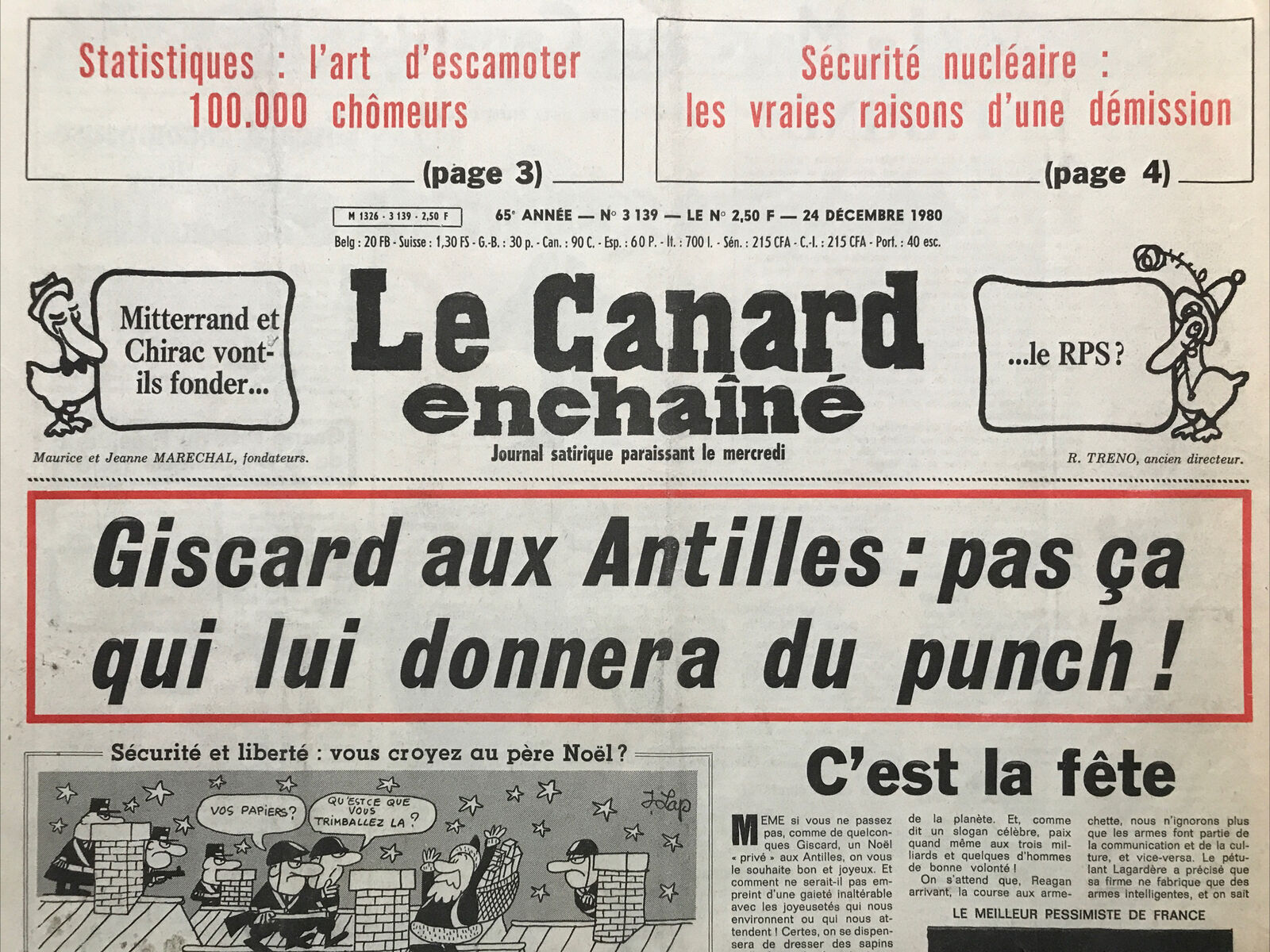 Couac ! | Acheter un Canard | Vente d'Anciens Journaux du Canard Enchaîné. Des Journaux Satiriques de Collection, Historiques & Authentiques de 1916 à 2004 ! | 3139
