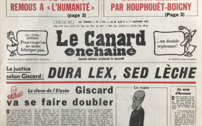 N° 3141 du Canard Enchaîné –  7 Janvier 1981