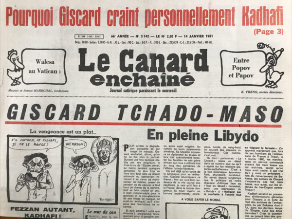 N° 3142 du Canard Enchaîné -  14 Janvier 1981