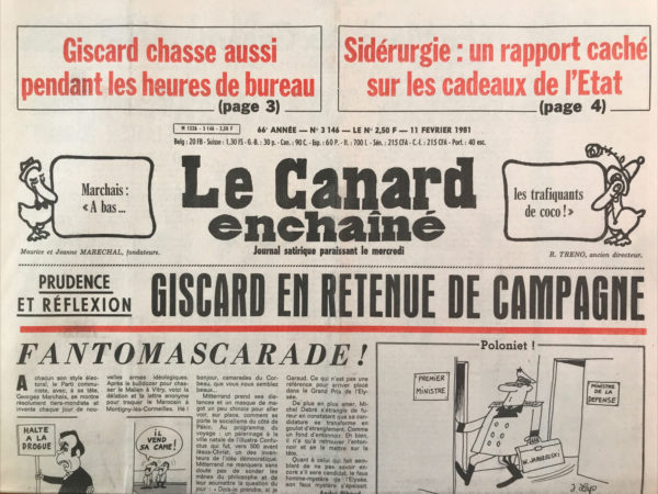 N° 3146 du Canard Enchaîné -  11 Février 1981