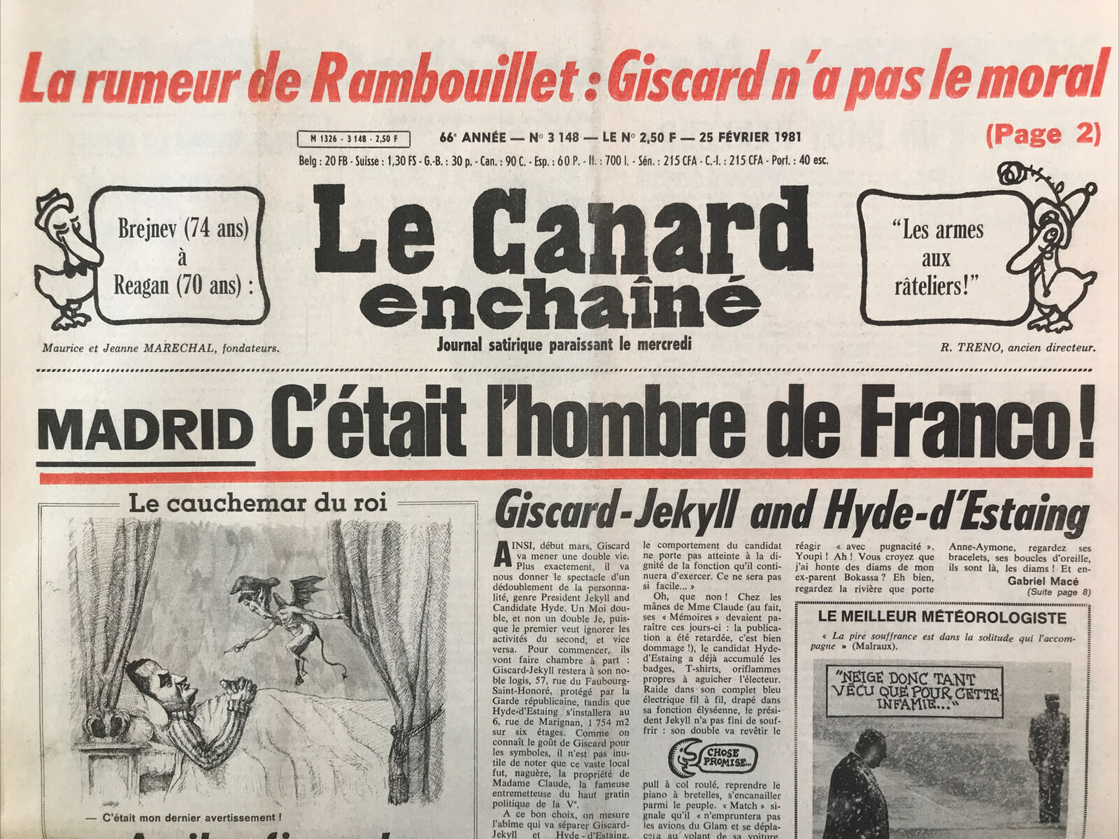 Couac ! | Acheter un Canard | Vente d'Anciens Journaux du Canard Enchaîné. Des Journaux Satiriques de Collection, Historiques & Authentiques de 1916 à 2004 ! | 3148