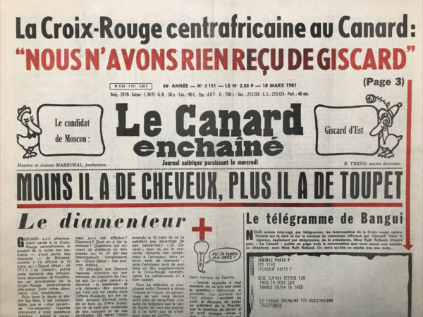 N° 3151 du Canard Enchaîné -  18 Mars 1981
