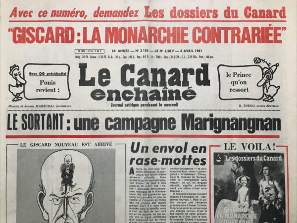 N° 3154 du Canard Enchaîné -  8 Avril 1981