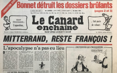 N° 3160 du Canard Enchaîné –  20 Mai 1981