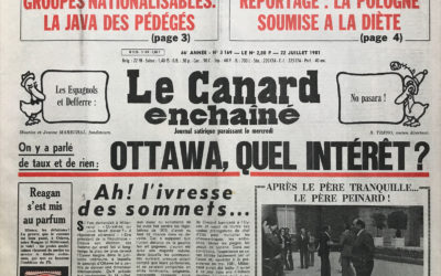 N° 3169 du Canard Enchaîné –  22 Juillet 1981