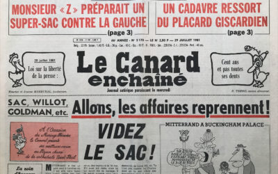 N° 3170 du Canard Enchaîné –  29 Juillet 1981