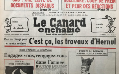 N° 3171 du Canard Enchaîné –  5 Août 1981