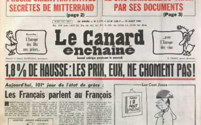 N° 3173 du Canard Enchaîné –  19 Août 1981