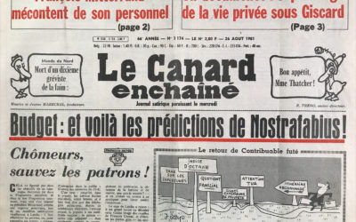 N° 3174 du Canard Enchaîné –  26 Août 1981